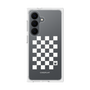 プレミアムスクエアケース［ Racing checkered flag White - レーシングチェッカーフラッグ ホワイト ］