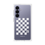 プレミアムスクエアケース［ Racing checkered flag White - レーシングチェッカーフラッグ ホワイト ］
