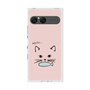 プレミアムスクエアケース［ 食いしん坊なねこ - Pink ］