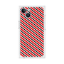 プレミアムスクエアケース［ Small Stripe - Red × Black ］