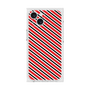 プレミアムスクエアケース［ Small Stripe - Red × Black ］