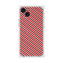 プレミアムスクエアケース［ Small Stripe - Red × Black ］