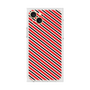 プレミアムスクエアケース［ Small Stripe - Red × Black ］
