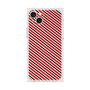 プレミアムスクエアケース［ Small Stripe - Red × Black ］