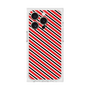 プレミアムスクエアケース［ Small Stripe - Red × Black ］