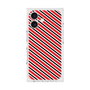 プレミアムスクエアケース［ Small Stripe - Red × Black ］