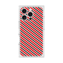プレミアムスクエアケース［ Small Stripe - Red × Black ］