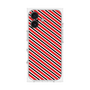 プレミアムスクエアケース［ Small Stripe - Red × Black ］
