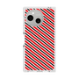 プレミアムスクエアケース［ Small Stripe - Red × Black ］