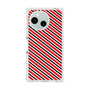 プレミアムスクエアケース［ Small Stripe - Red × Black ］