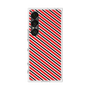 プレミアムスクエアケース［ Small Stripe - Red × Black ］