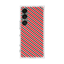 プレミアムスクエアケース［ Small Stripe - Red × Black ］