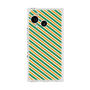 プレミアムスクエアケース［ Small Stripe - Green × Orange ］