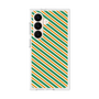プレミアムスクエアケース［ Small Stripe - Green × Orange ］