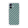 プレミアムスクエアケース［ Small Stripe - Navy × Green ］