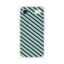 プレミアムスクエアケース［ Small Stripe - Navy × Green ］