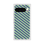 プレミアムスクエアケース［ Small Stripe - Navy × Green ］