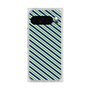 プレミアムスクエアケース［ Small Stripe - Navy × Green ］