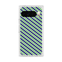 プレミアムスクエアケース［ Small Stripe - Navy × Green ］