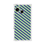 プレミアムスクエアケース［ Small Stripe - Navy × Green ］