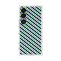 プレミアムスクエアケース［ Small Stripe - Navy × Green ］
