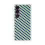 プレミアムスクエアケース［ Small Stripe - Navy × Green ］