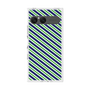 プレミアムスクエアケース［ Small Stripe - Navy × Green ］