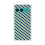 プレミアムスクエアケース［ Small Stripe - Navy × Green ］