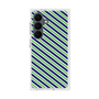 プレミアムスクエアケース［ Small Stripe - Navy × Green ］