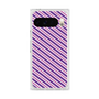 プレミアムスクエアケース［ Small Stripe - Purple × Pink ］