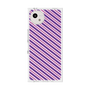 プレミアムスクエアケース［ Small Stripe - Purple × Pink ］
