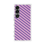 プレミアムスクエアケース［ Small Stripe - Purple × Pink ］