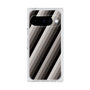 プレミアムスクエアケース［ Middle Stripe - Black ］