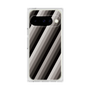 プレミアムスクエアケース［ Middle Stripe - Black ］