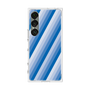 プレミアムスクエアケース［ Middle Stripe - Blue ］