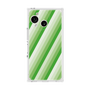 プレミアムスクエアケース［ Middle Stripe - Green ］