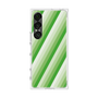 プレミアムスクエアケース［ Middle Stripe - Green ］