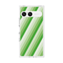 プレミアムスクエアケース［ Middle Stripe - Green ］