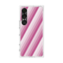 プレミアムスクエアケース［ Middle Stripe - Pink ］