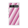 プレミアムスクエアケース［ Middle Stripe - Pink ］