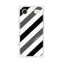 プレミアムスクエアケース［ Big Stripe - Black × Gray ］