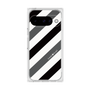 プレミアムスクエアケース［ Big Stripe - Black × Gray ］