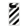 プレミアムスクエアケース［ Big Stripe - Black × Gray ］
