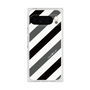 プレミアムスクエアケース［ Big Stripe - Black × Gray ］