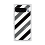 プレミアムスクエアケース［ Big Stripe - Black × Gray ］
