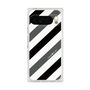 プレミアムスクエアケース［ Big Stripe - Black × Gray ］