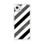 プレミアムスクエアケース［ Big Stripe - Black × Gray ］