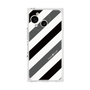 プレミアムスクエアケース［ Big Stripe - Black × Gray ］