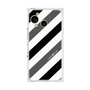 プレミアムスクエアケース［ Big Stripe - Black × Gray ］