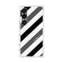プレミアムスクエアケース［ Big Stripe - Black × Gray ］